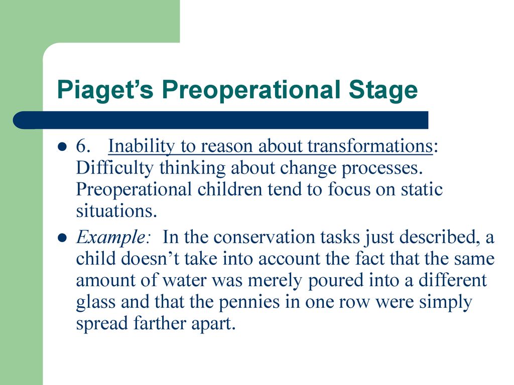 Piaget's best sale preoperational period